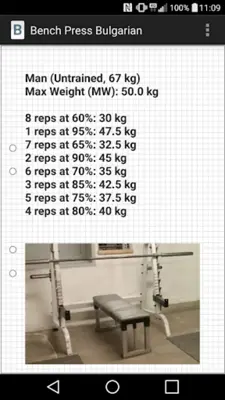 Bench Press Bulgarian android App screenshot 3